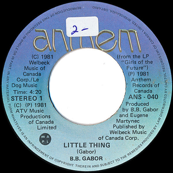 BB Gabor : Little Thing (7", Single)