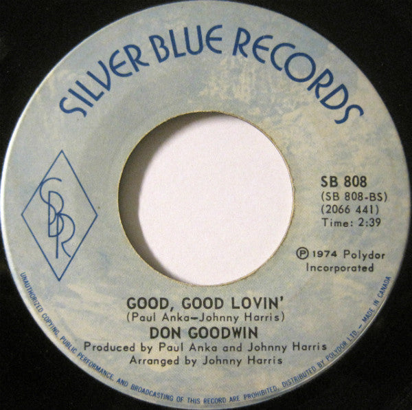 Don Goodwin : Time To Cry (7", Single)