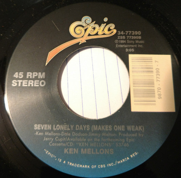 Ken Mellons : Lookin' In The Same Direction (7", Single)