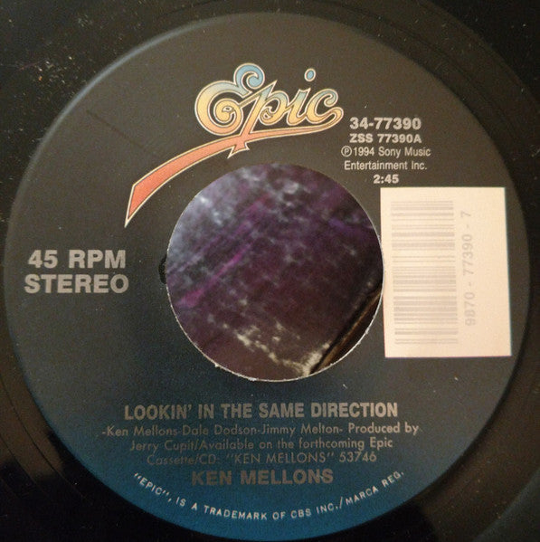 Ken Mellons : Lookin' In The Same Direction (7", Single)