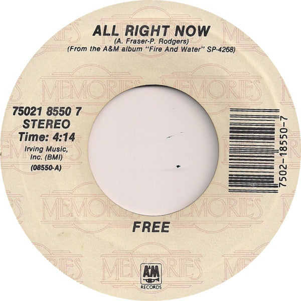 Free : All Right Now / The Stealer (7", Single)
