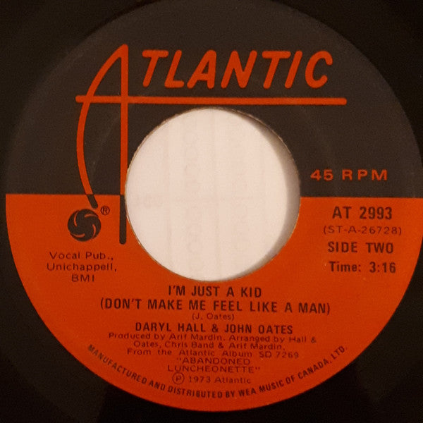 Daryl Hall & John Oates : She's Gone (7", Single)