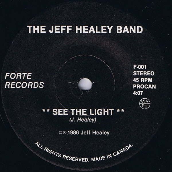 The Jeff Healey Band : Adrianna / See The Light (7", Single, Gat)
