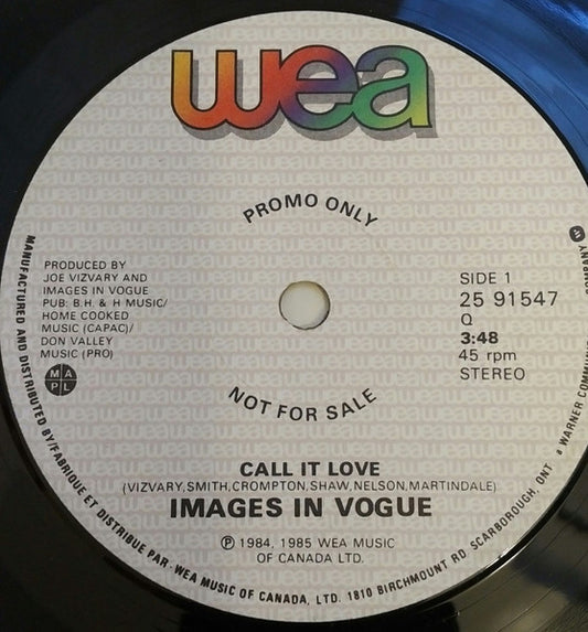Images In Vogue : Call It Love (7", Single, Promo)