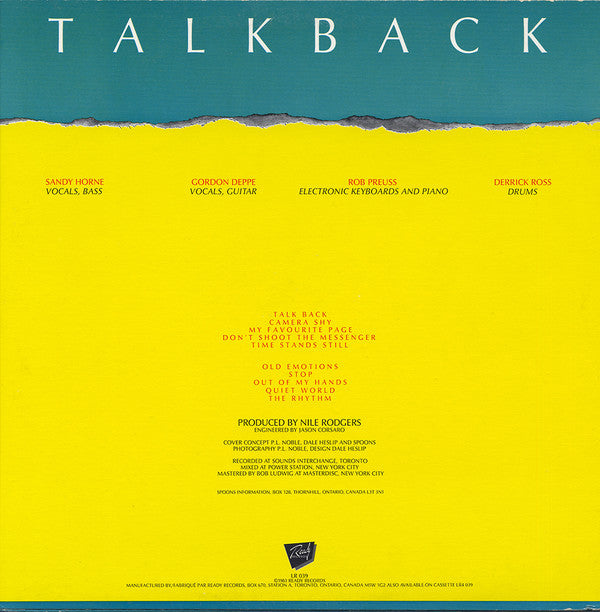Spoons : Talkback (LP, Album)