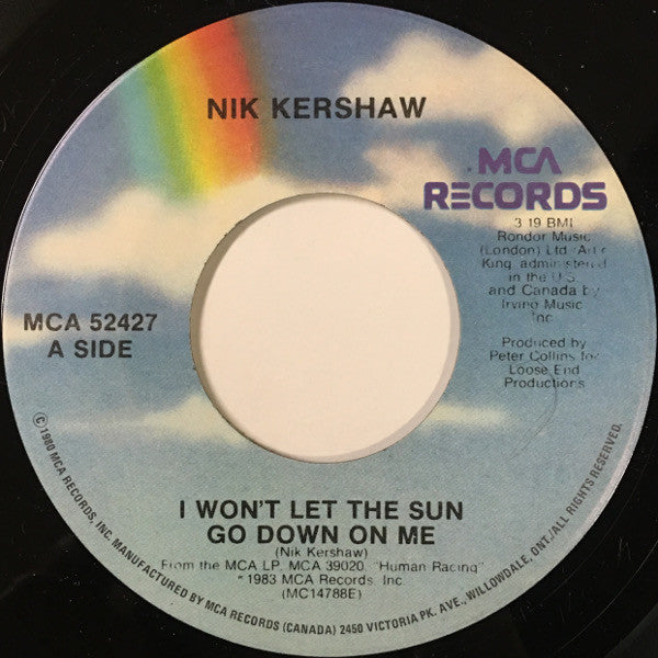 Nik Kershaw : I Won't Let The Sun Go Down On Me (7", Single)