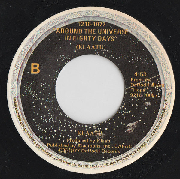 Klaatu : We're Off You Know (7", Single)