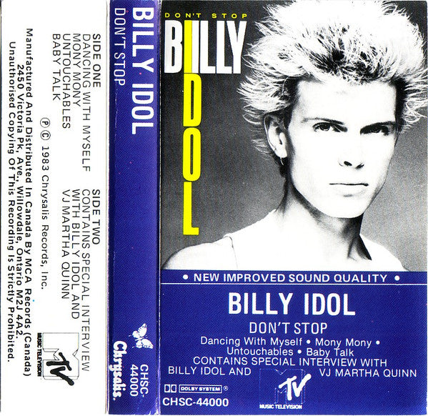 Billy Idol : Don't Stop (Cass, EP)
