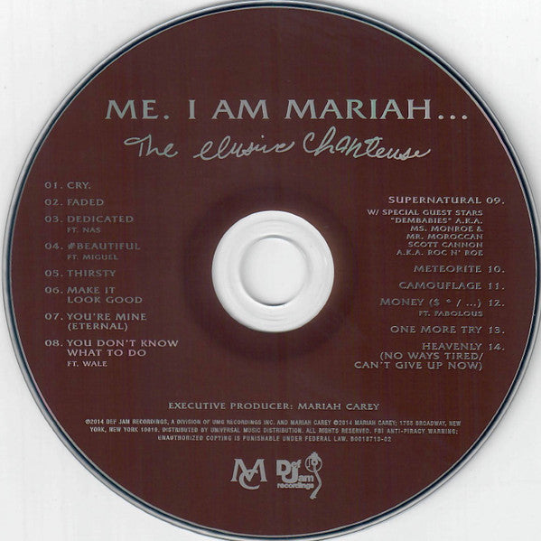 Mariah Carey : Me. I Am Mariah ...The Elusive Chanteuse (CD, Album)