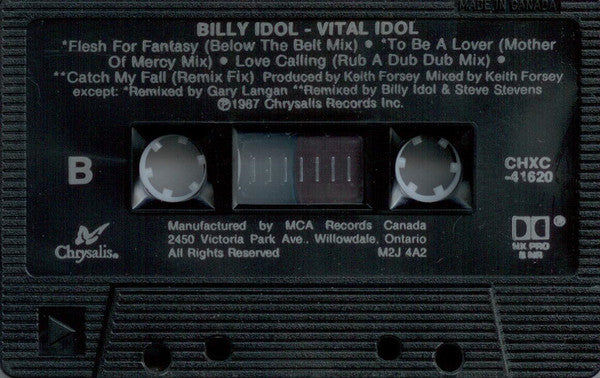 Billy Idol : Vital Idol (Cass, Album, Comp, RE, G, )