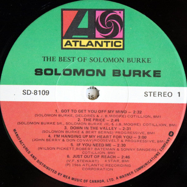 Solomon Burke : The Best Of Solomon Burke (LP, Comp)