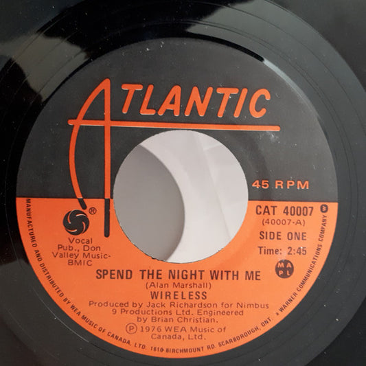Wireless (8) : Spend The Night With Me (7", Single)