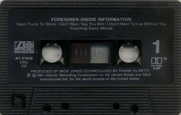 Foreigner : Inside Information (Cass, Album, Club)
