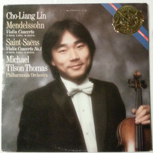 Felix Mendelssohn-Bartholdy, Camille Saint-Saëns, Cho-Liang Lin, Michael Tilson Thomas, Philharmonia Orchestra :  Violin Concerto /  Violin Concerto No. 3  (LP, Album)