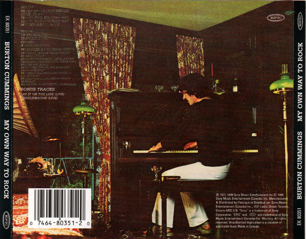 Burton Cummings : My Own Way To Rock (CD, Album, RE)