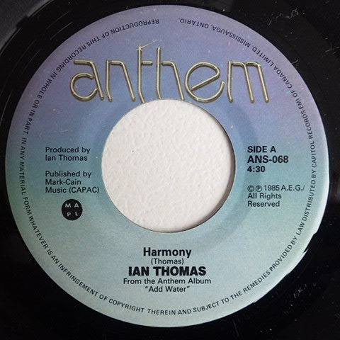 Ian Thomas (2) : Harmony (7", Single)