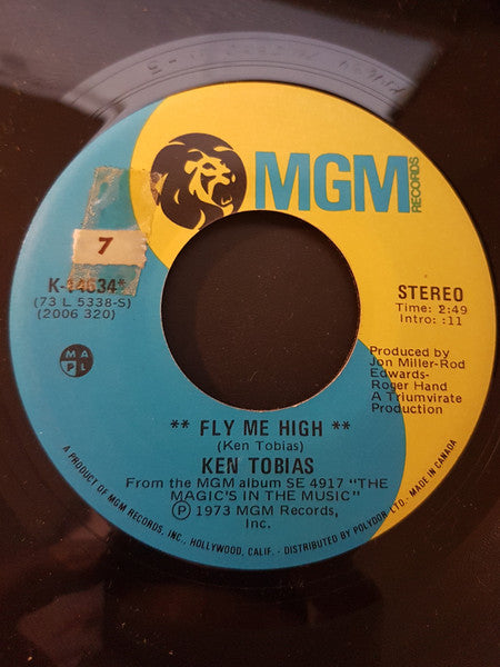 Ken Tobias : Fly Me High (7", Single)
