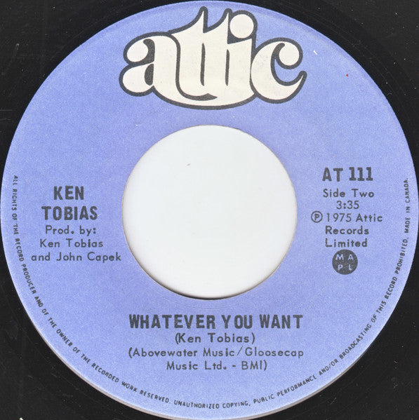 Ken Tobias : Run Away With Me (7", Single)