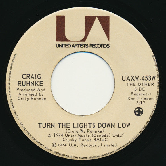 Craig Ruhnke : Summer Girl (7", Single)