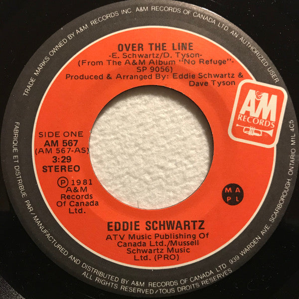 Eddie Schwartz : Over The Line (7", Single)
