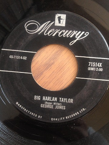 George Jones (2) : Money To Burn / Big Harlan Taylor (7", Single)