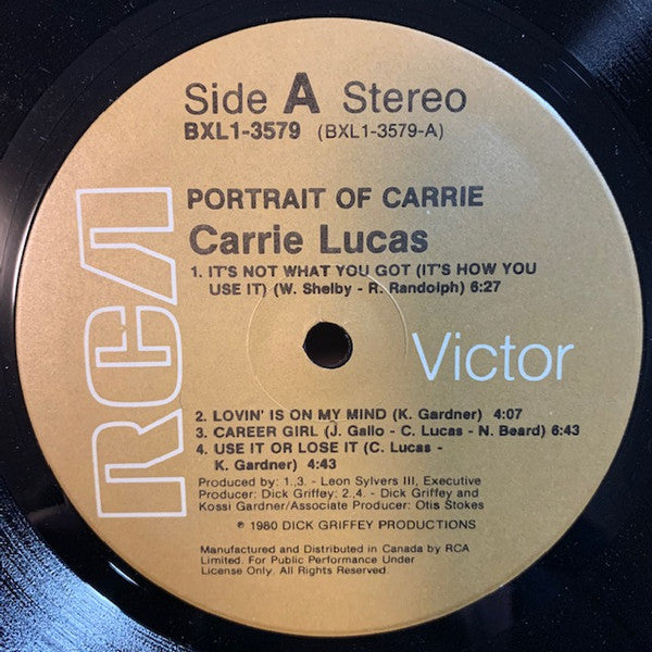 Carrie Lucas : Portrait Of Carrie (LP, Album)