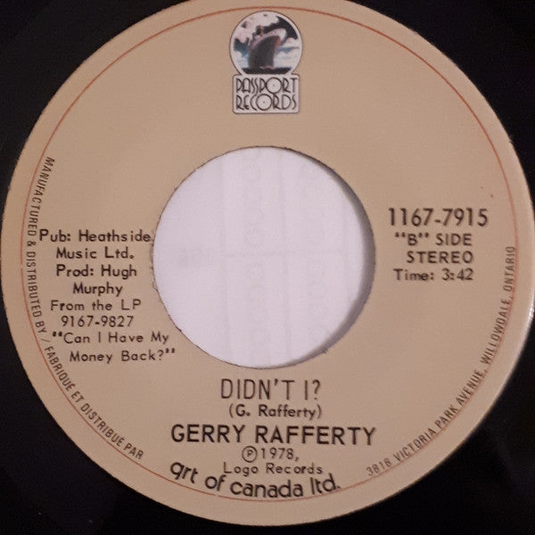 Gerry Rafferty : Mary Skeffington (7", Single)