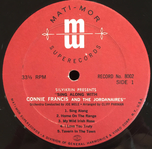 Connie Francis : Sing Along With Connie Francis (LP, Album)