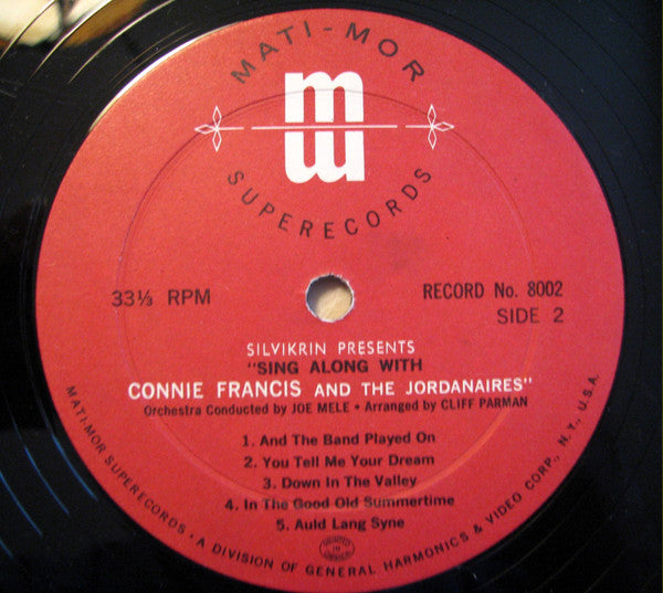 Connie Francis : Sing Along With Connie Francis (LP, Album)