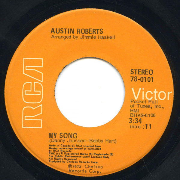 Austin Roberts : Something's Wrong With Me (7", Single)