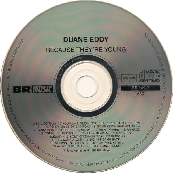 Duane Eddy : Because They're Young (CD, Comp)