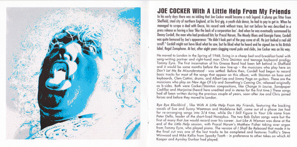 Joe Cocker : With A Little Help From My Friends (CD, Album, RE, RM)