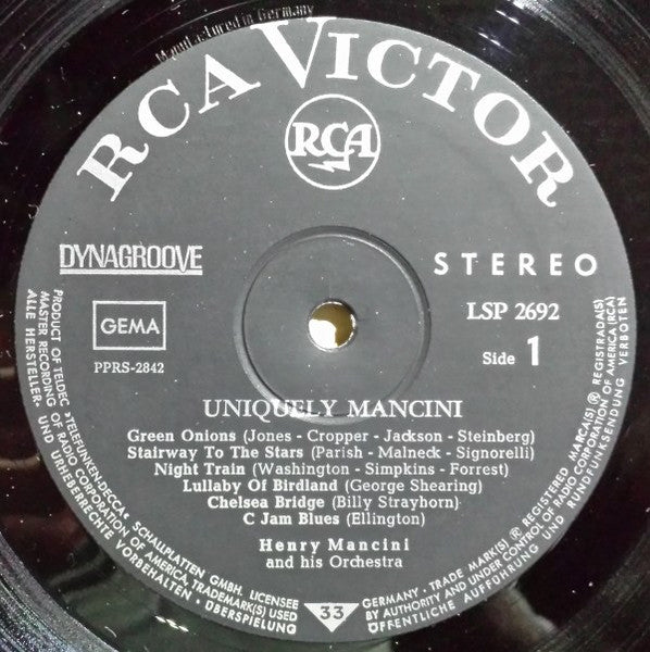 Henry Mancini : Uniquely Mancini (LP, Album)
