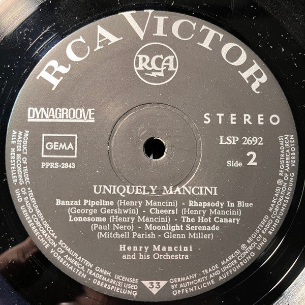 Henry Mancini : Uniquely Mancini (LP, Album)