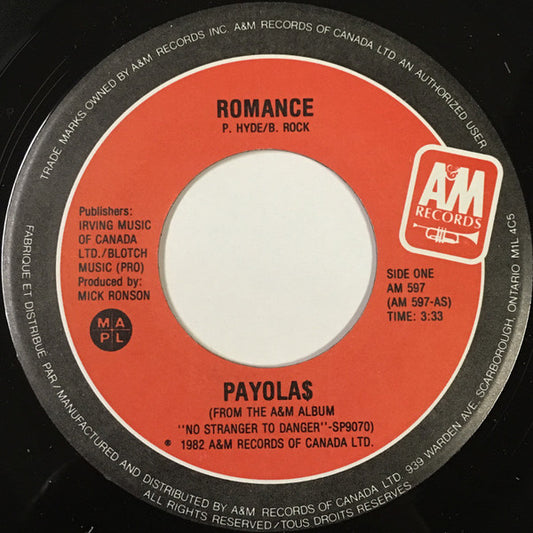 Payola$ : Romance (7", Single)