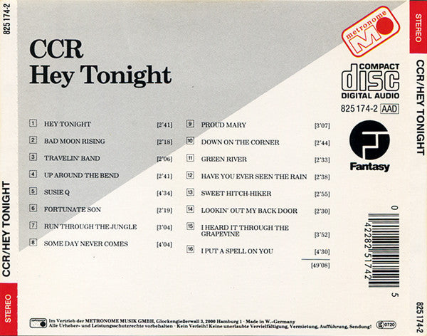CCR* : Hey Tonight (CD, Comp)