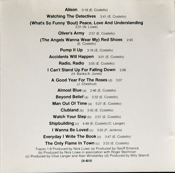Elvis Costello & The Attractions : The Best Of Elvis Costello And The Attractions (CD, Comp)