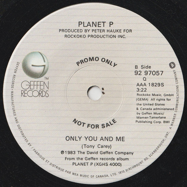 Planet P* : Why Me? (7", Single, Promo, Sol)