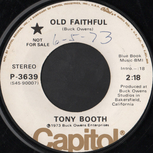 Tony Booth : Old Faithful (7", Promo)