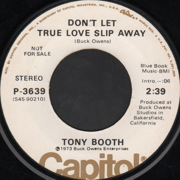 Tony Booth : Old Faithful (7", Promo)