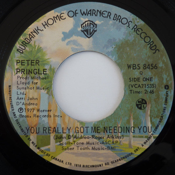 Peter Pringle : You Really Got Me Needing You (7", Single)