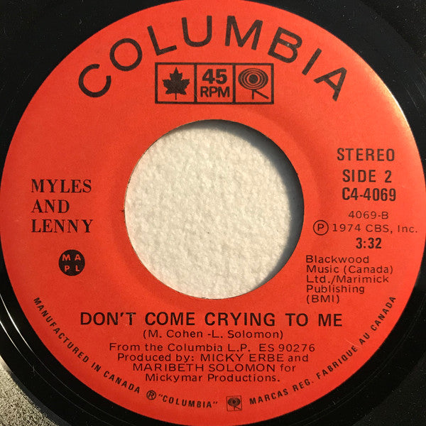 Myles and Lenny : Can You Give It All To Me (7", Single)
