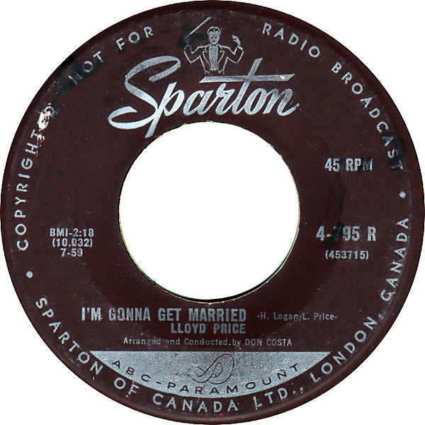 Lloyd Price : I'm Gonna Get Married (7", Single)