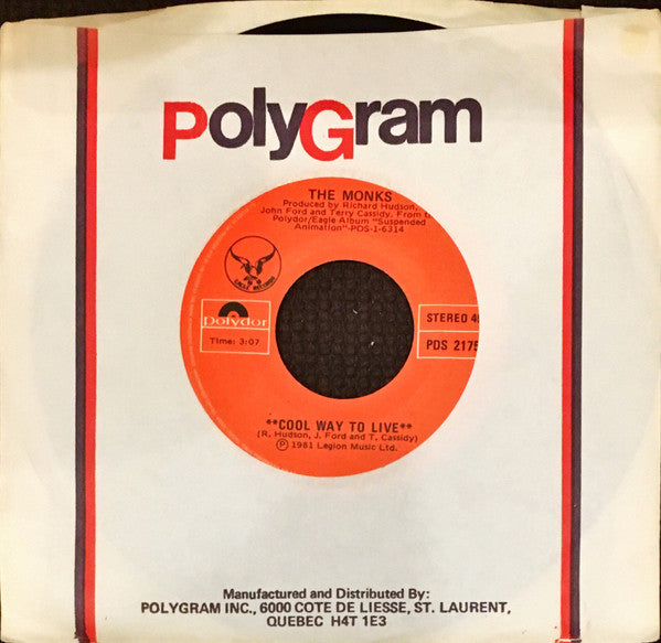 The Monks (4) : Cool Way To Live (7", Single)