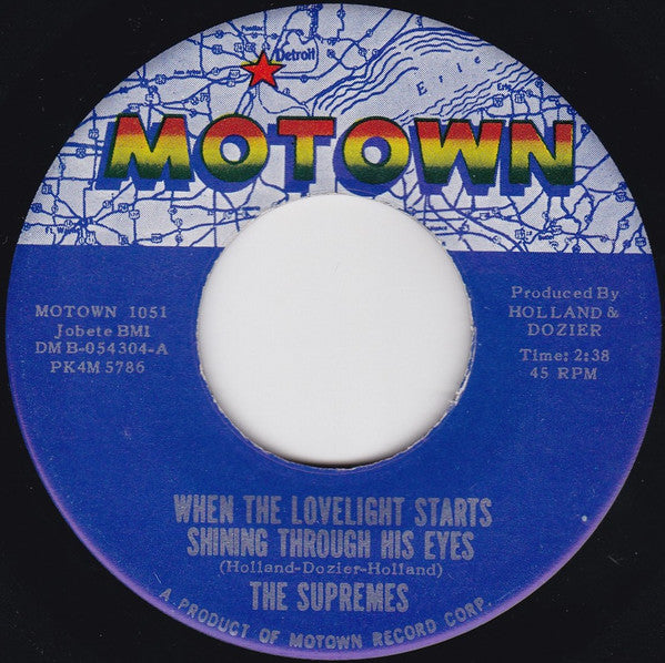 The Supremes : When The Lovelight Starts Shining Through His Eyes (7", Single, Roc)
