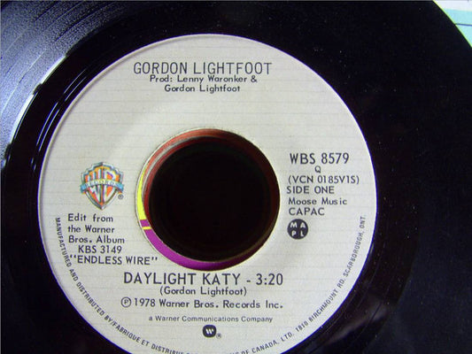 Gordon Lightfoot : Daylight Katy / Hangdog Hotel Room (7", Single)