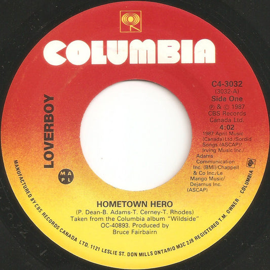 Loverboy : Hometown Hero (7", Single)