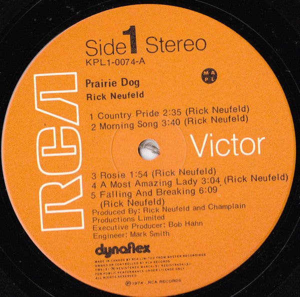 Rick Neufeld : Prairie Dog (LP, Album)