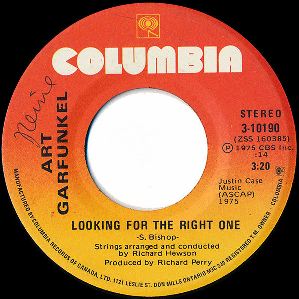 Art Garfunkel : I Only Have Eyes For You (7", Single)