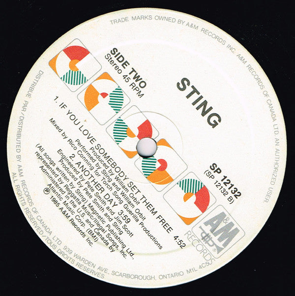Sting : If You Love Somebody Set Them Free (12", Single)